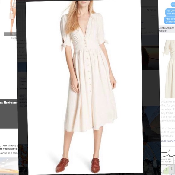 FP free people love of my life midi white dress - Picture 4 of 4